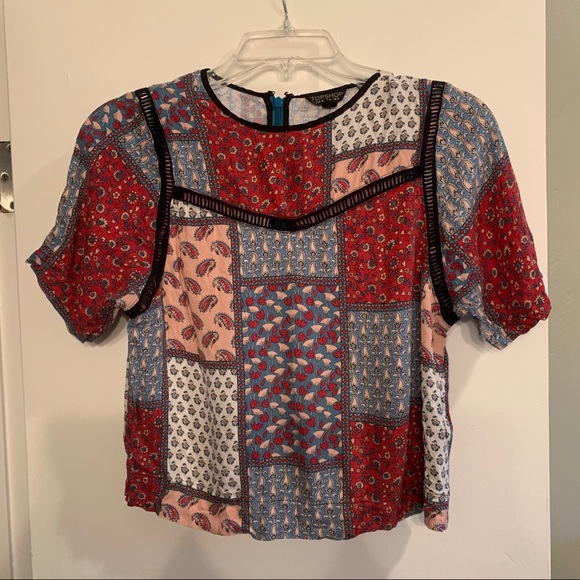 Topshop Paisley Print Tee - Picture 5 of 6